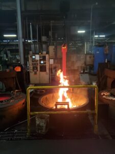 High Temperature Alloy Part being Quenched